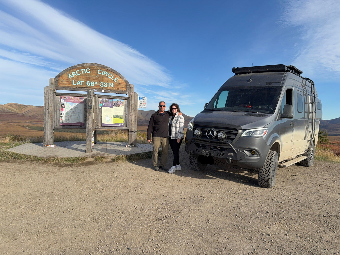 sprinter van in the arctic circle