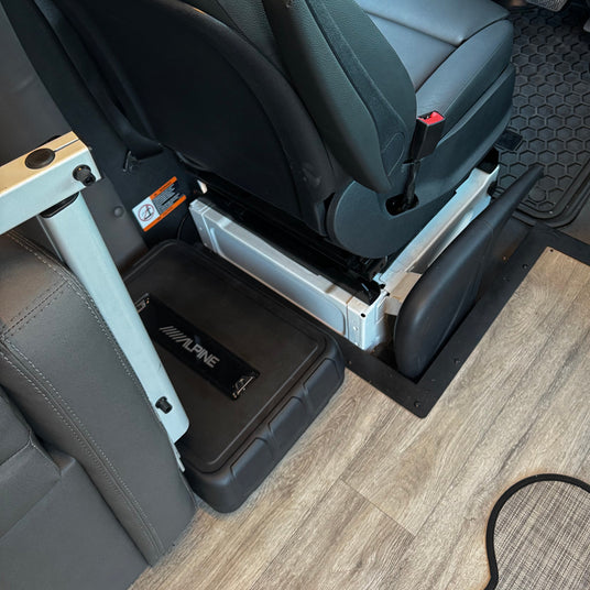 tiffin open trail audio upgrade with subwoofer alpine