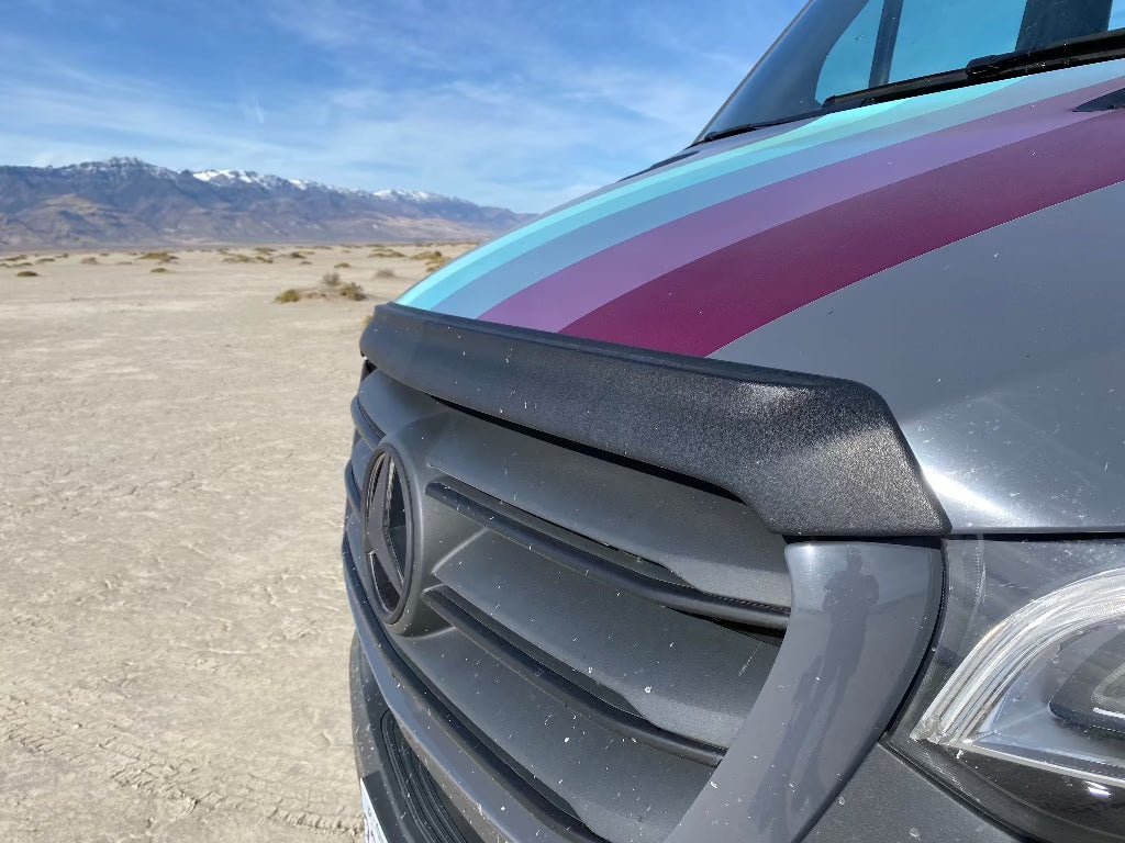 Aero Hood Spoiler – 2019+ Mercedes Sprinter Paint & Windshield Protection - Wolf Pack Overland