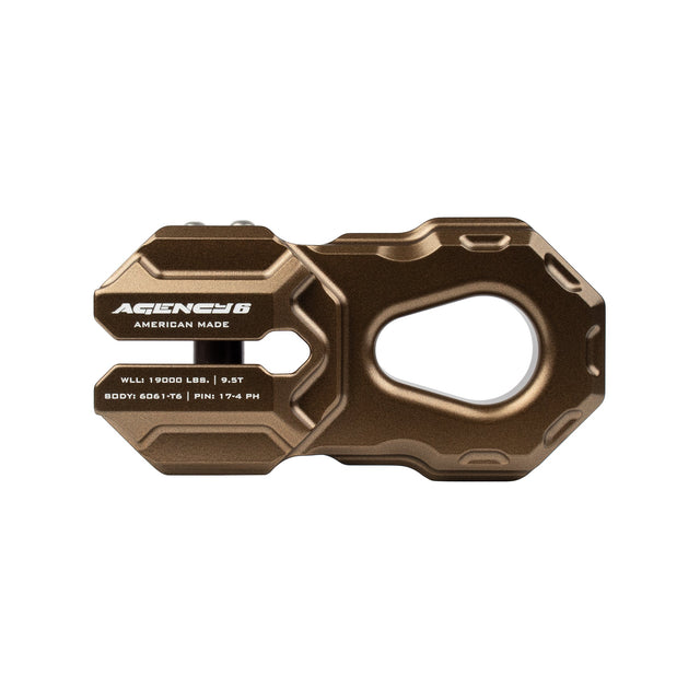 Agency 6 Billet Winch Shackle - Bronze - Wolf Pack Overland