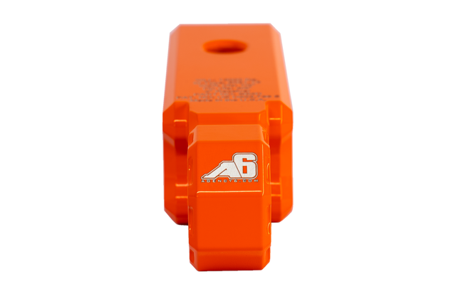 Agency 6 Shackle Block - 2" Hitch Receiver - Orange