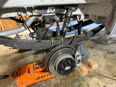 sprinter leaf springs installed by wolf pack overland