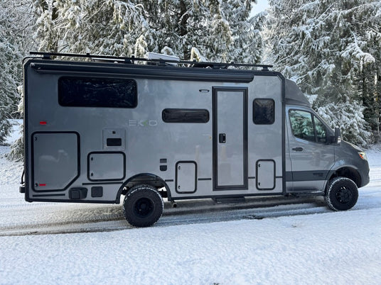 winnebago ekko sprinter after full suspension upgrades from wolf pack overland