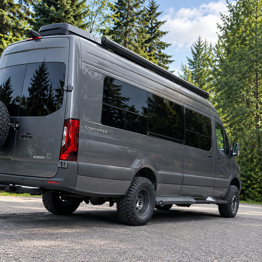 coachmen galleria with agile premium rip kit reika wheels and toyo open country rt trail tires super single at wolf pack overland
