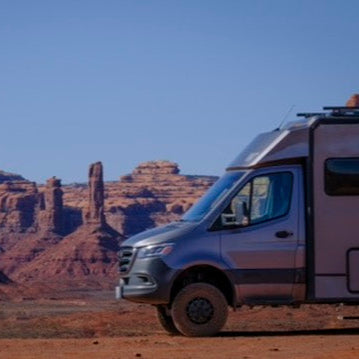 sprinter ekko traveling in moab suspension built by wolf pack overland