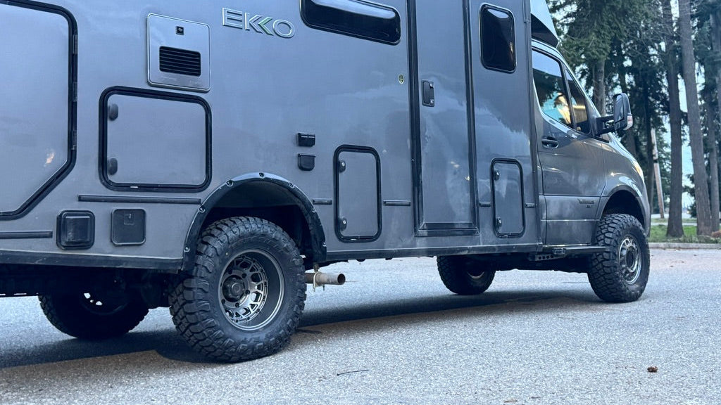 winnebago ekko sprinter with owl suspension from wolf pack overland