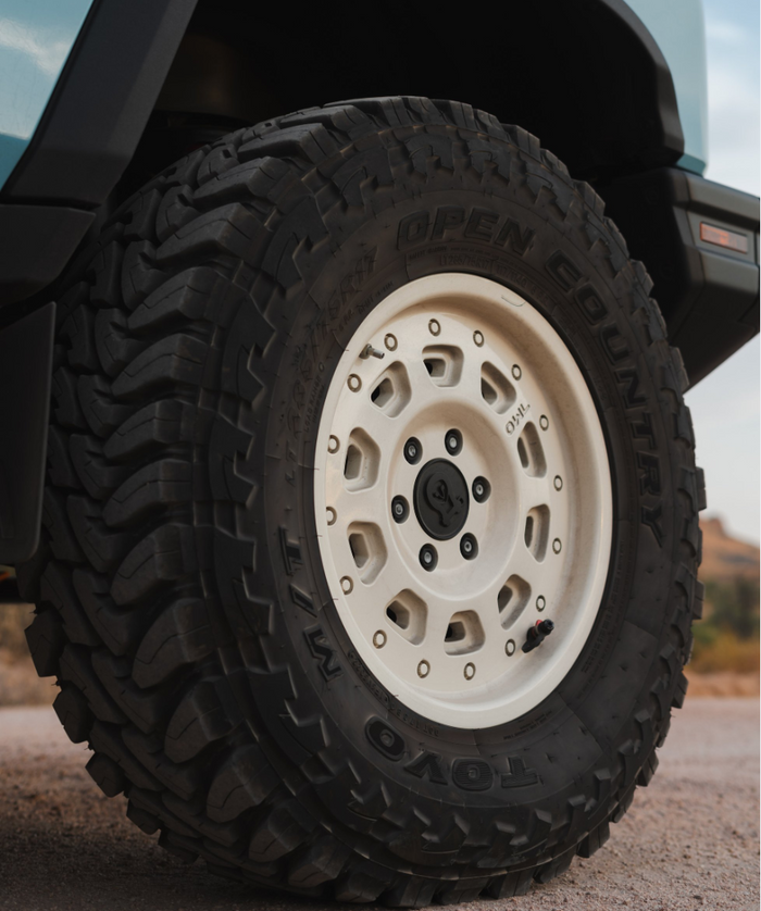 Ineos Grenadier wheels and tire selections. at wolf pack overland in woodinville wa