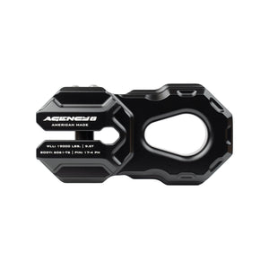 Agency 6 Billet Winch Shackle - Black - Wolf Pack Overland