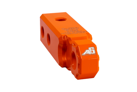 Agency 6 Recovery Shackle Block Assembly - 2" Receiver - Orange - Wolf Pack Overland