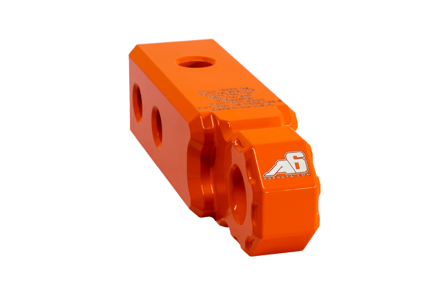 Agency 6 Recovery Shackle Block Assembly - 2" Receiver - Orange - Wolf Pack Overland
