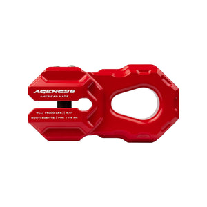 Agency 6 Billet Winch Shackle - Red - Wolf Pack Overland