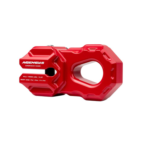 Agency 6 Billet Winch Shackle - Red - Wolf Pack Overland