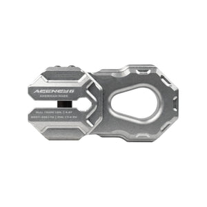 Agency 6 Billet Winch Shackle - Raw Aluminum - Wolf Pack Overland