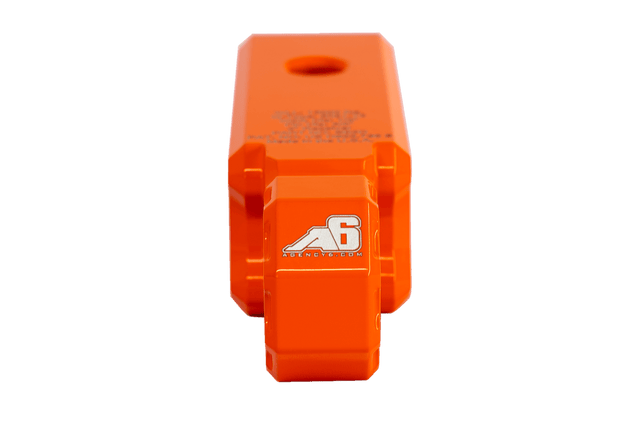 Agency 6 Recovery Shackle Block Assembly - 2" Receiver - Orange - Wolf Pack Overland