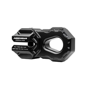 Agency 6 Billet Winch Shackle - Black - Wolf Pack Overland