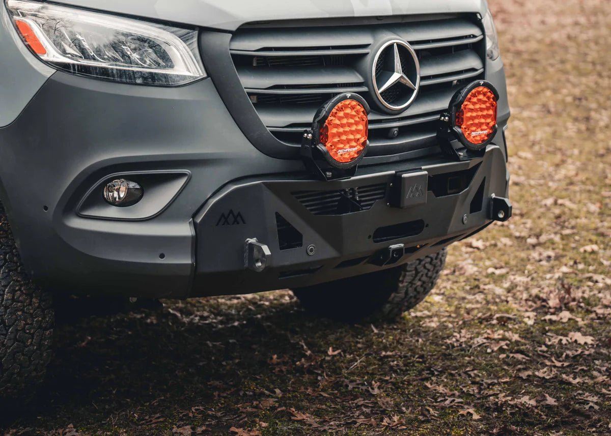 Backwoods Scout Mercedes Sprinter Front Bumper (2019+) - Wolf Pack Overland