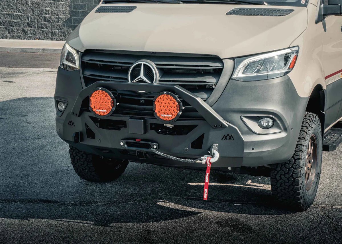 Backwoods Scout Mercedes Sprinter Front Bumper (2019+) - Wolf Pack Overland