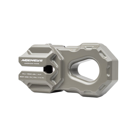 Agency 6 Billet Winch Shackle - Earth Grey - Wolf Pack Overland