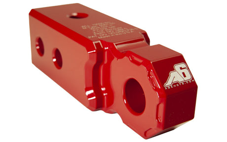 Agency 6 Recovery Shackle Block Assembly - 2.5" Receiver - Red - Wolf Pack Overland