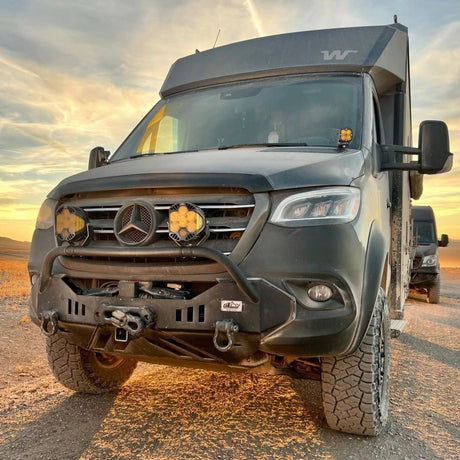 Aero Hood Spoiler – 2019+ Mercedes Sprinter Paint & Windshield Protection - Wolf Pack Overland