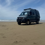 winnebago revel on beach oregon coast 